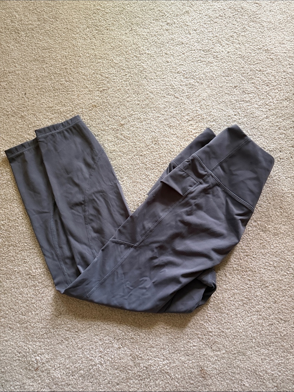 Eddie Bauer Women's Leggings in Charcoal Gray - Side Pocket Active Tights